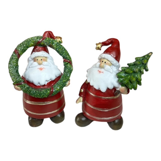 Santa κόκκινος 7x12εκ (2 ΣΧΕΔΙΑ) Polyresin  WB10033574