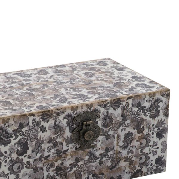 Box Πολύχρωμα MDF Διακοσμητικά Κουτιά Κοσμηματοθήκες (19x31x14)cm 3pcs