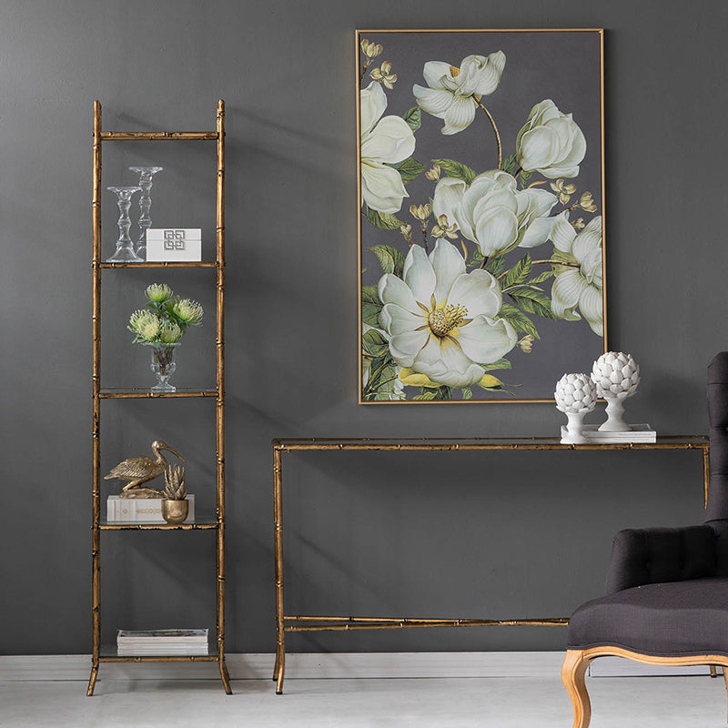 Artekko Dynamic Κονσόλα Μέταλλο Καθρέπτη Χρυσό (143x35.5x76.5)cm       AV44778