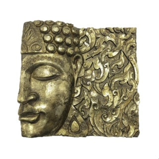 Διακοσμητικό τοίχου Budhha χρυσό 25x5x24,5εκ 22886