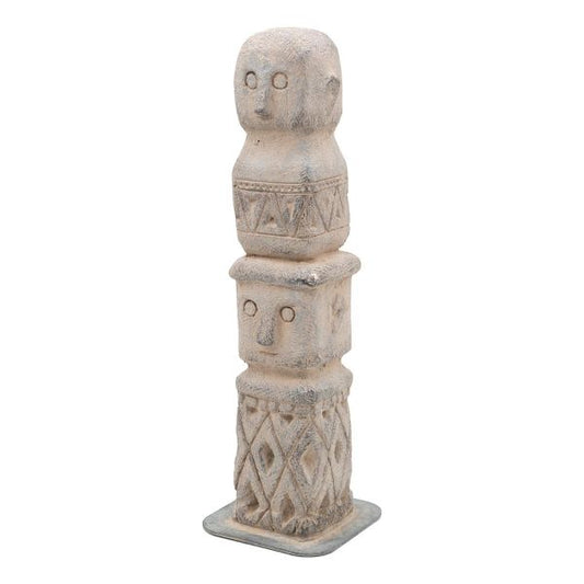 Cement Γκρι Διακοσμητικό Τοτεμ από Μαγνήσιο (9x9x40)cm