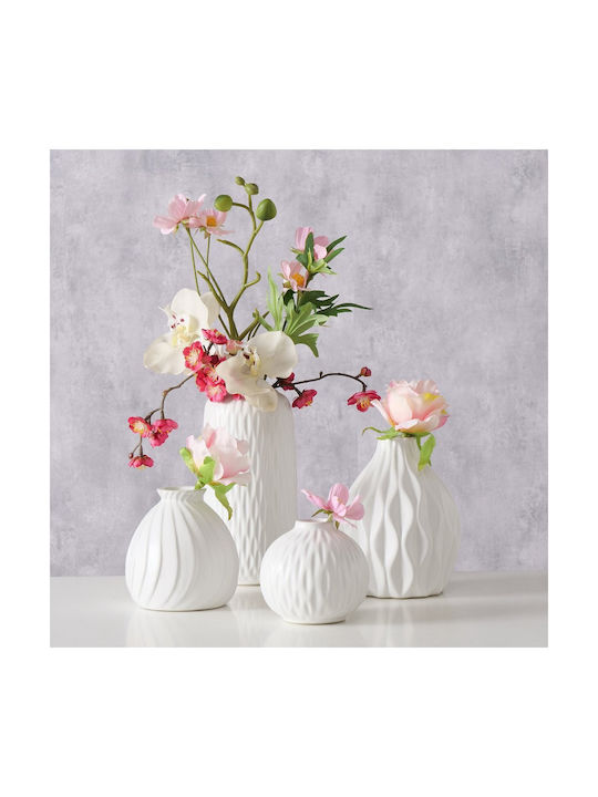 Βάζο Set/4 Zalina H9/12/16/20cm Λευκό Κεραμικό  20-26-336