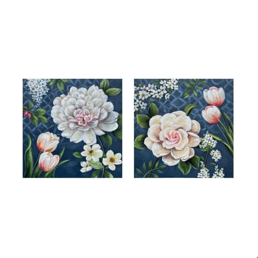 Πίνακας "Flower 6566" 60x2,3x60cm x2  148-222-135